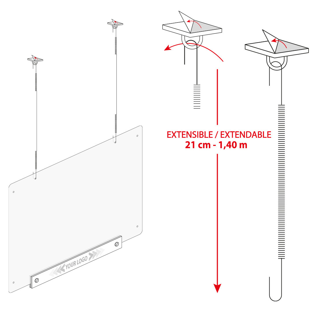 ecran de protection suspendu