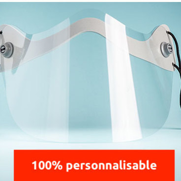 Mini-visiere de protection translucide personnalisable