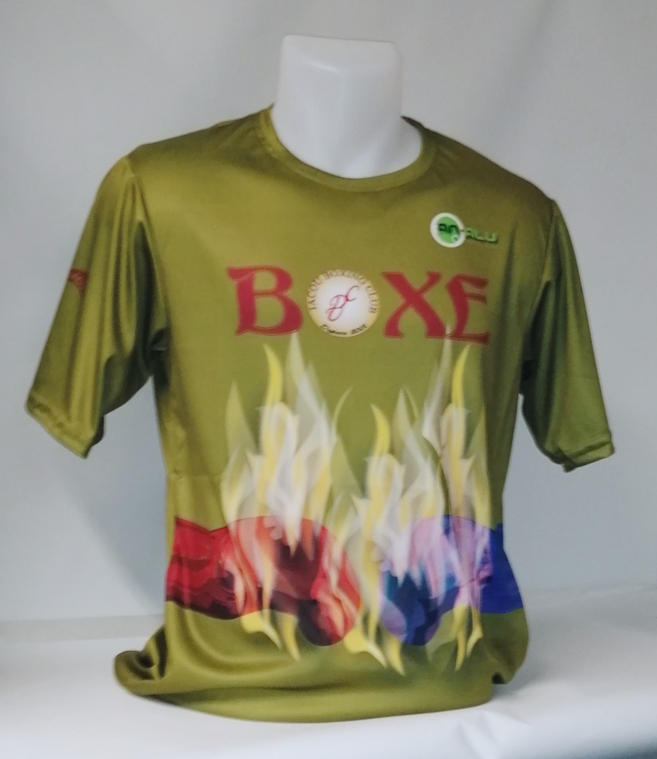 Tee shirt sublimé  vert boxe jacou boxing club