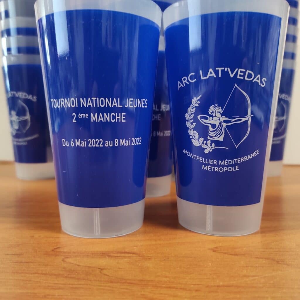 Gobelets bleus Tournoi National Jeunes 2ème Manche 2022, Arc Lat'Vedas de Montpellier Méditerranée Métropole.